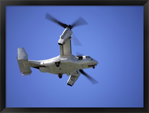 Framed Osprey tiltrotor aircraft in flight Print