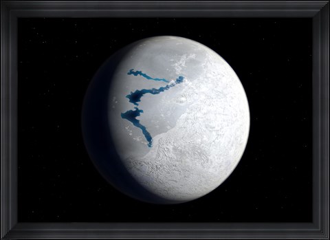 Framed View of Earth 650 million years ago during the Marinoan glaciation Print