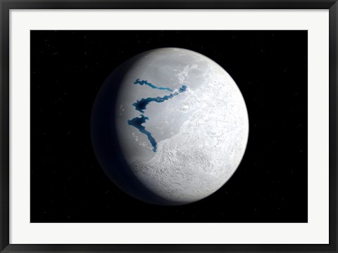 Framed View of Earth 650 million years ago during the Marinoan glaciation Print