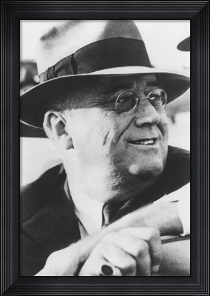 Framed President Franklin Delano Roosevelt (digitally restored) Print