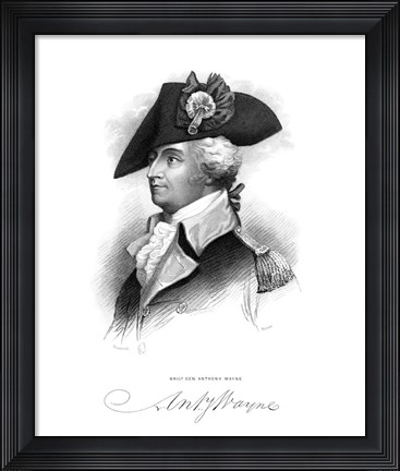 Framed General Anthony Wayne (Revolutionary War) Print