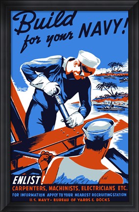 Framed Build For Your Navy! Print