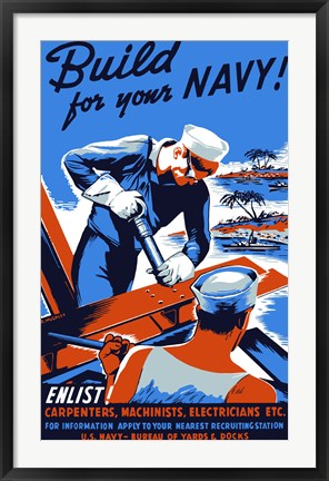 Framed Build For Your Navy! Print