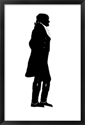 Framed Silhouette of President Thomas Jefferson Print