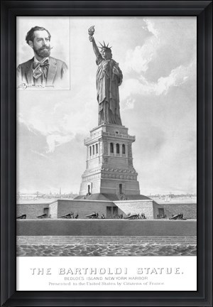 Framed Statue of Liberty and It&#39;s Sculptor Print