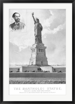 Framed Statue of Liberty and It&#39;s Sculptor Print