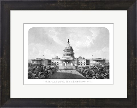 Framed United States Capitol Building Print