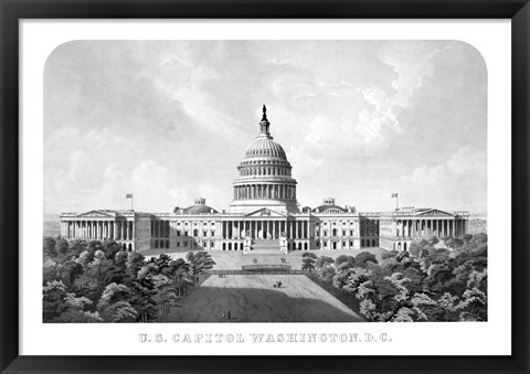 Framed United States Capitol Building Print