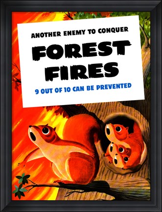 Framed Another Enemy - Forest Fires Print