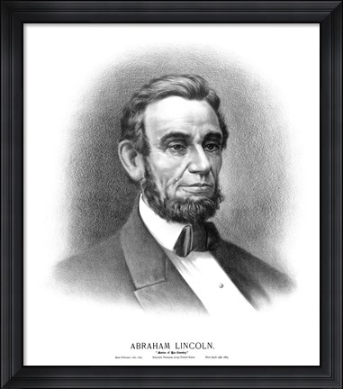 Framed President Abraham Lincoln Print