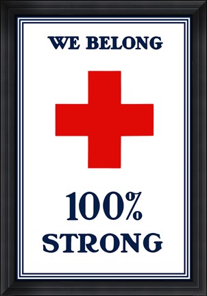Framed Red Cross - We Belong Print