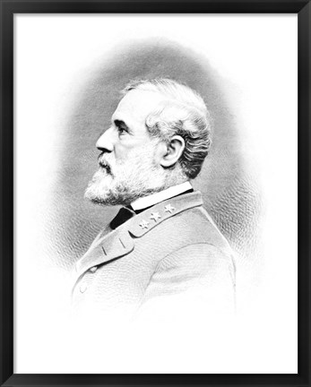 Framed General Robert E Lee (Vintage Civil War) Print