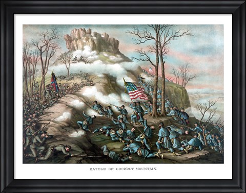 Framed Battle of Lookout Mountain Print