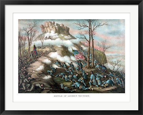 Framed Battle of Lookout Mountain Print