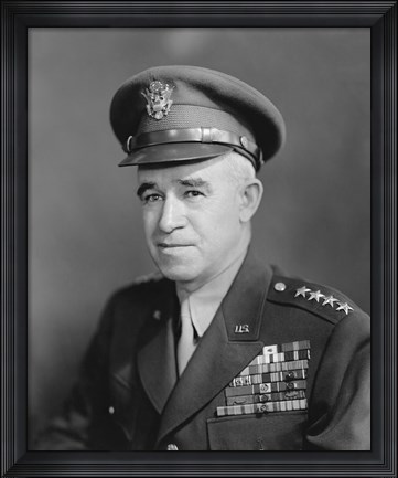 Framed Four Star General Omar Bradley (WWII) Print