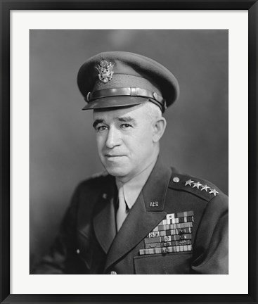 Framed Four Star General Omar Bradley (WWII) Print