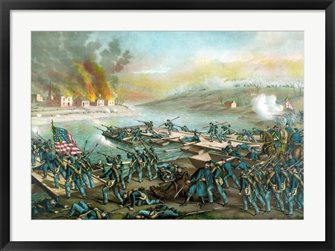 Framed Battle of Fredericksburg Print