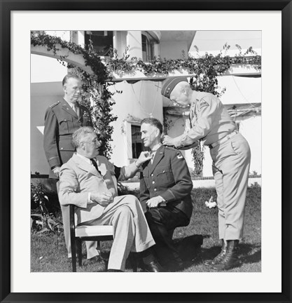 Framed President Franklin Roosevelt Presenting the Medal of Honor Print