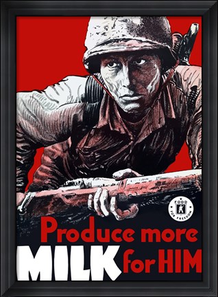 Framed Produce More Milk for Him Print