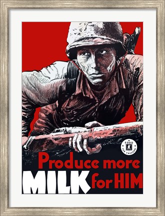 Framed Produce More Milk for Him Print