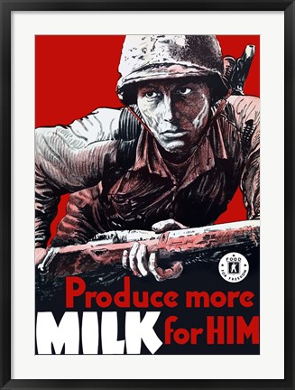 Framed Produce More Milk for Him Print