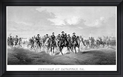 Framed Sherman at Savannah, GA Print