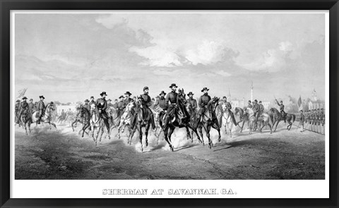 Framed Sherman at Savannah, GA Print