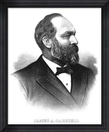 Framed James A. Garfield Print