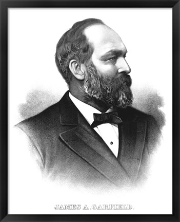 Framed James A. Garfield Print