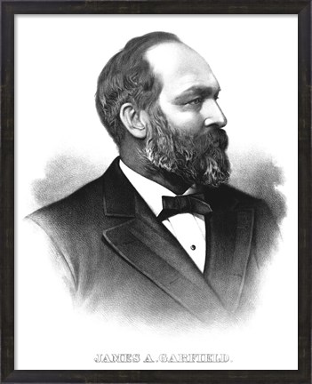 Framed James A. Garfield Print