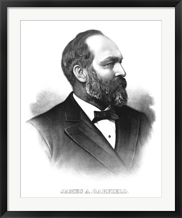 Framed James A. Garfield Print