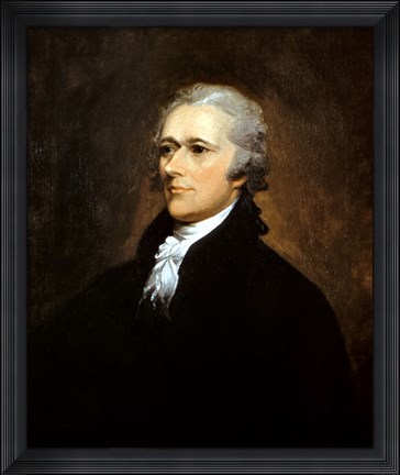 Framed Founding Father Alexander Hamilton Print