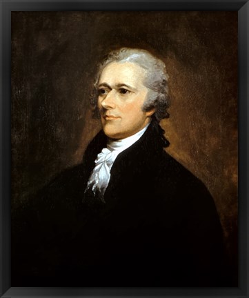 Framed Founding Father Alexander Hamilton Print