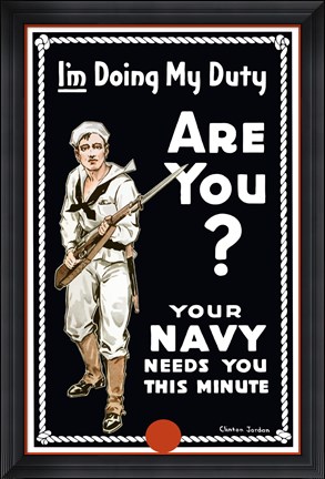 Framed I&#39;m Doing My Duty, Are You? Print