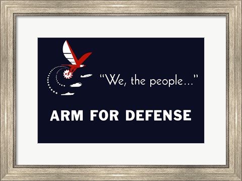 Framed We the People, Arm for Defense Print