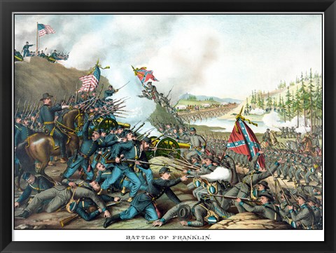 Framed Battle of Franklin (vintage Civil War) Print