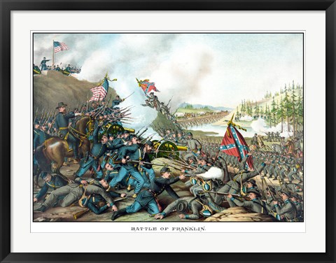 Framed Battle of Franklin (vintage Civil War) Print