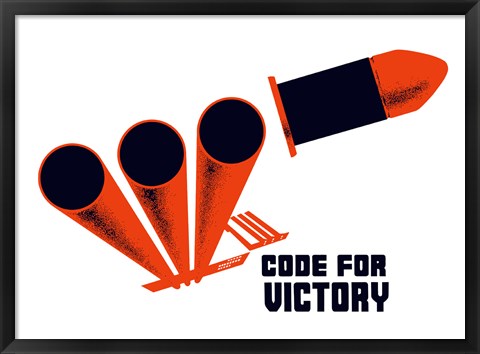 Framed Code for Victory Print