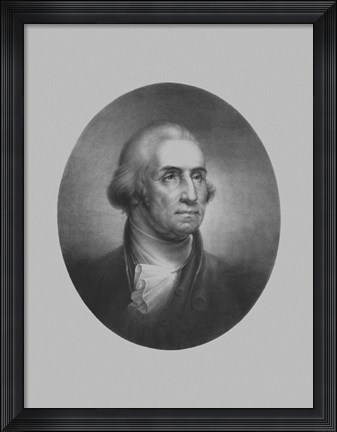 Framed President George Washington (vintage bust) Print