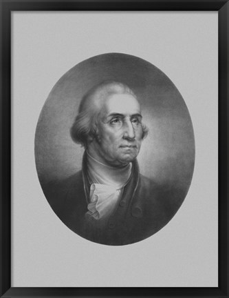 Framed President George Washington (vintage bust) Print