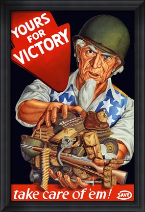 Framed Yours For Victory Print