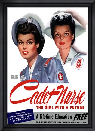 Framed Be a Cadet Nurse Print