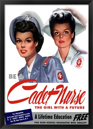 Framed Be a Cadet Nurse Print