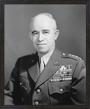 Framed General Omar Nelson Bradley (digitally restored, WWI) Print