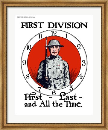 Framed First Division Print