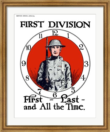 Framed First Division Print