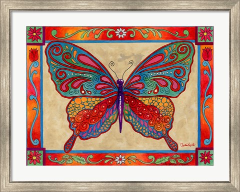 Framed Mosaic Butterfly Print