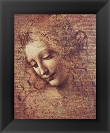 Framed Head of a Young Woman with Tousled Hair Print