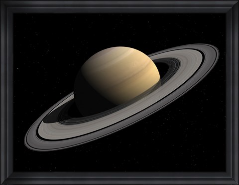 Framed Artist&#39;s concept of Saturn Print