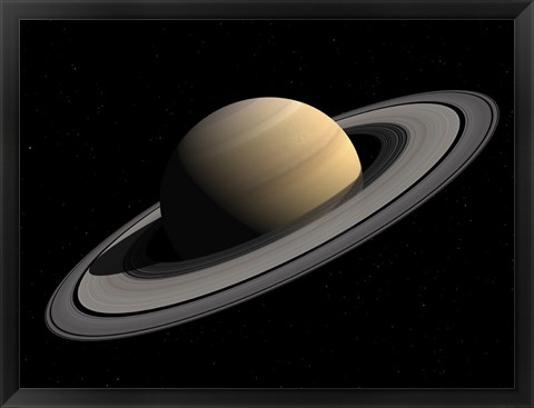 Framed Artist&#39;s concept of Saturn Print